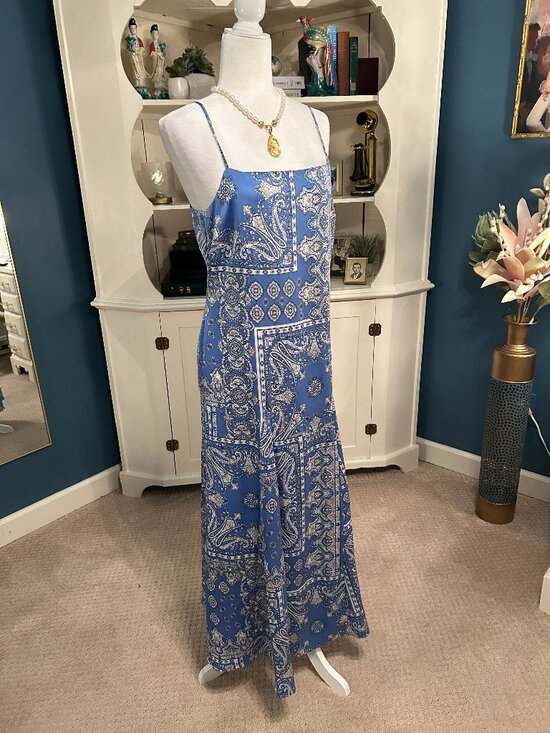 Loft Dresses & Skirts - Silky Blue Maxi Dress